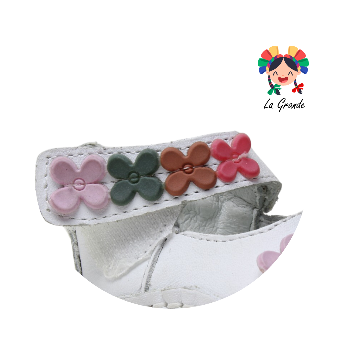 131 ABC Blanco Piel Zapato Casual para Bebé