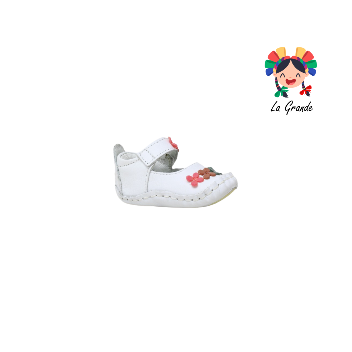 131 ABC Blanco Piel Zapato Casual para Bebé