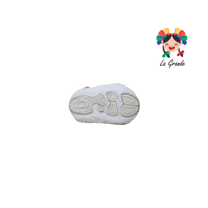 131 ABC Blanco Piel Zapato Casual para Bebé
