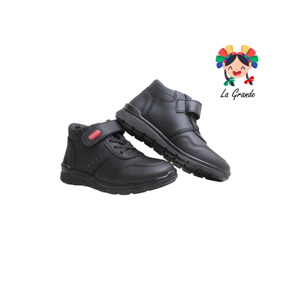 20013 RODRISAN Negro Sint Zapato Escolar para Niño