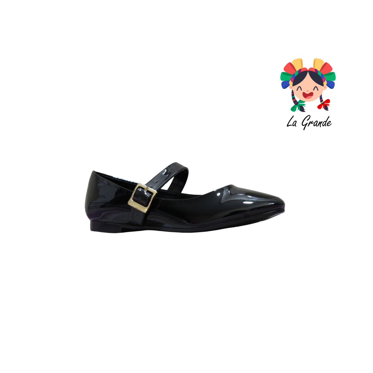 1010 CAPRICHOSA Negro Charol Balerina para Dama