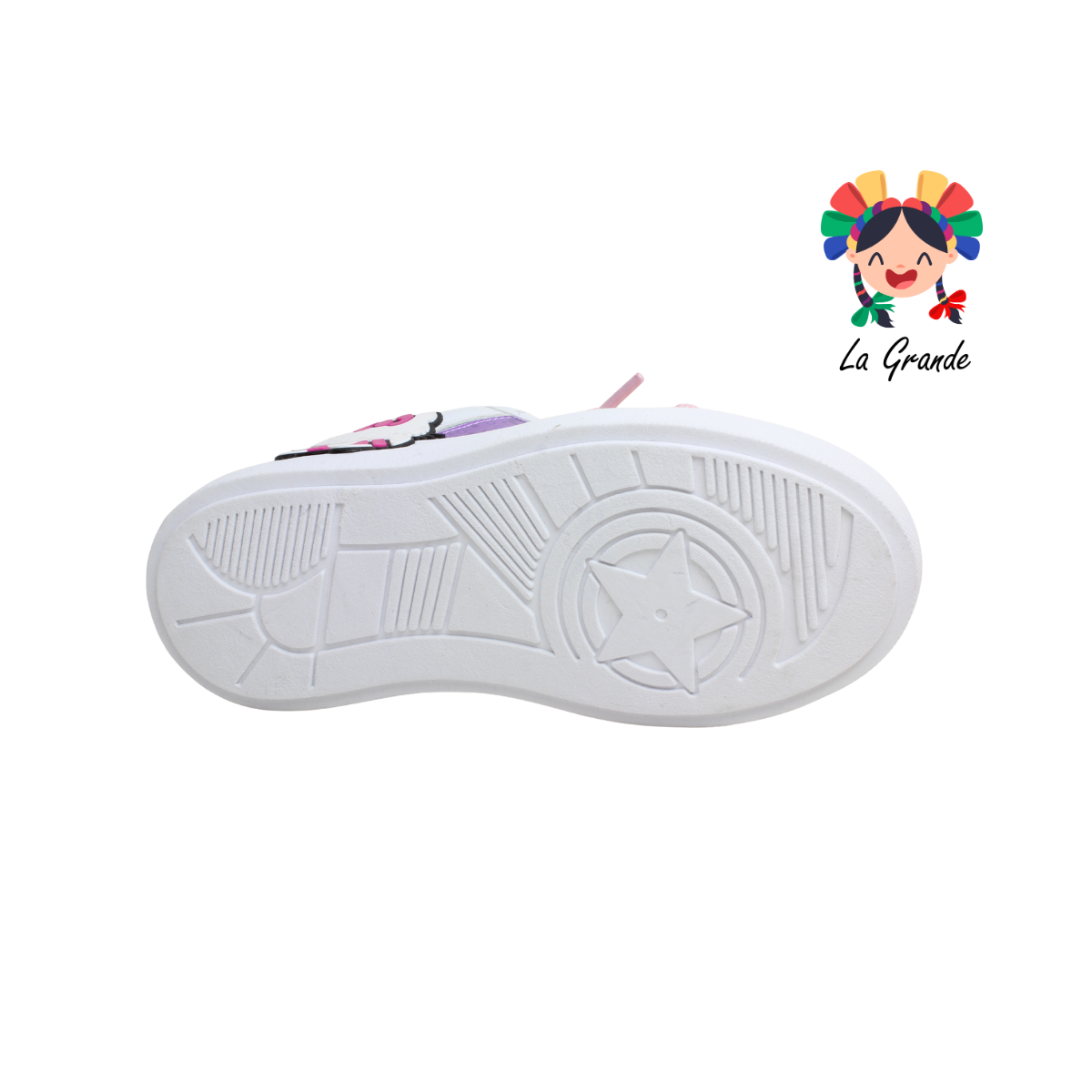 4000 FRIDAYS Blanco Lila Sint Tenis Casual para Dama