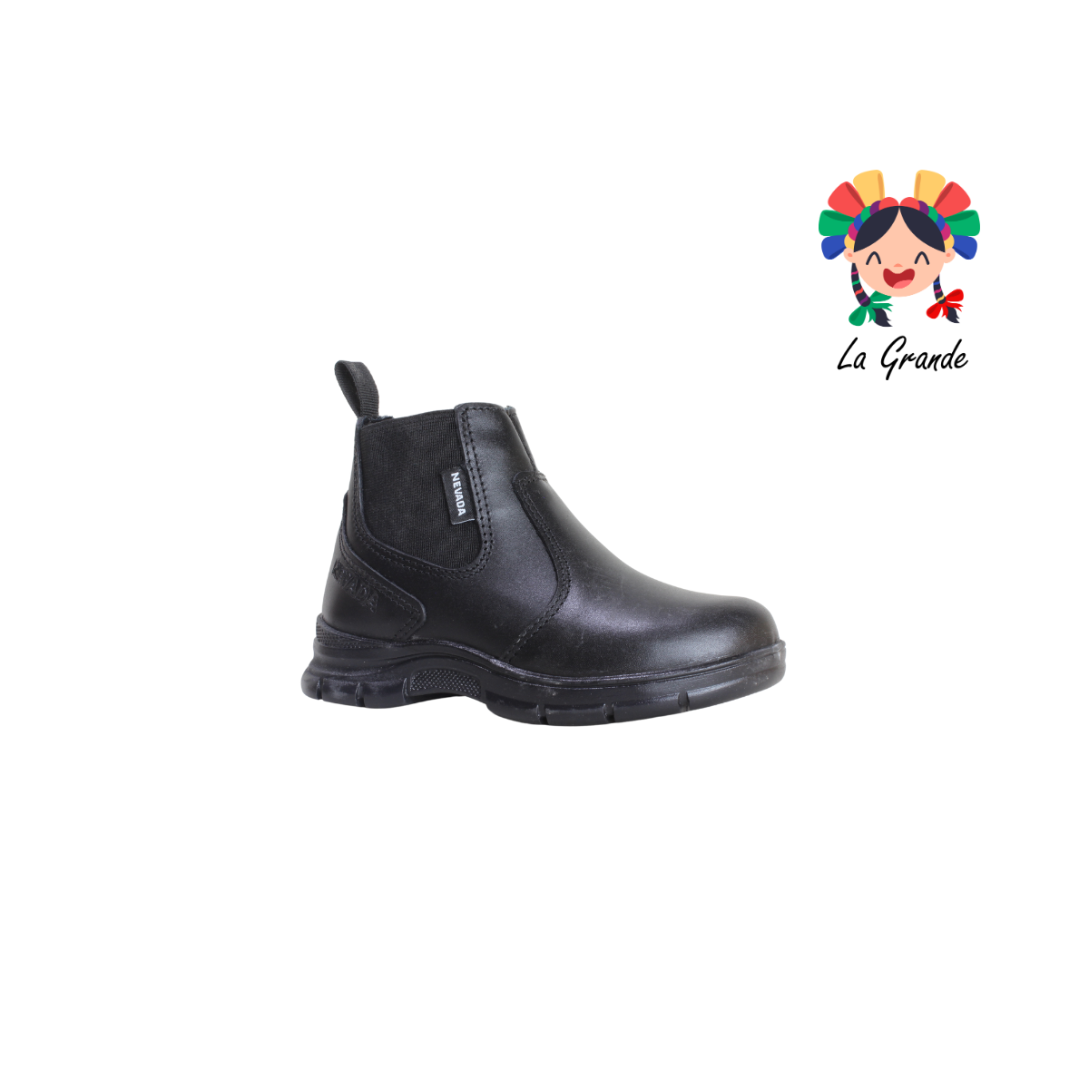 13351 NEVADA Negro Piel Bota Casual para Niño