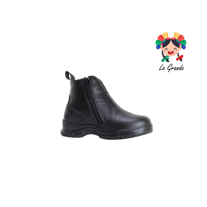 13351 NEVADA Negro Piel Bota Casual para Niño