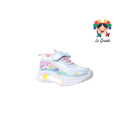 133 ON KIDS Unicornio Blanco Cielo Sint Tenis Choclo con Luz Led para Niña