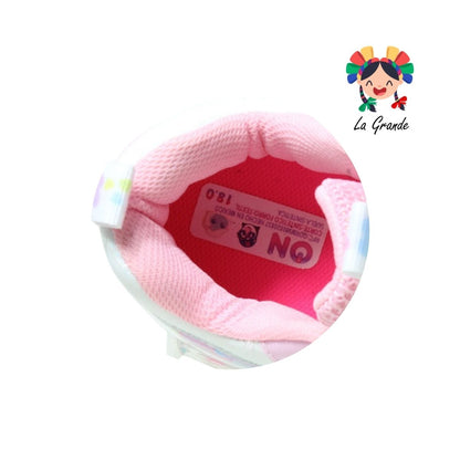 133 ON KIDS Unicornio Blanco Rosa Sint Tenis Casual con Luz Led para Niña