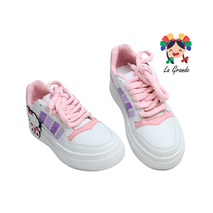 4000 FRIDAYS Blanco Lila Sint Tenis Casual para Dama