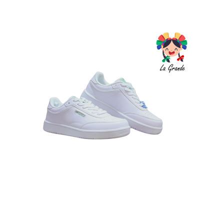 9H580107 LOTTO Blanco Verde Tenis Casua para Dama