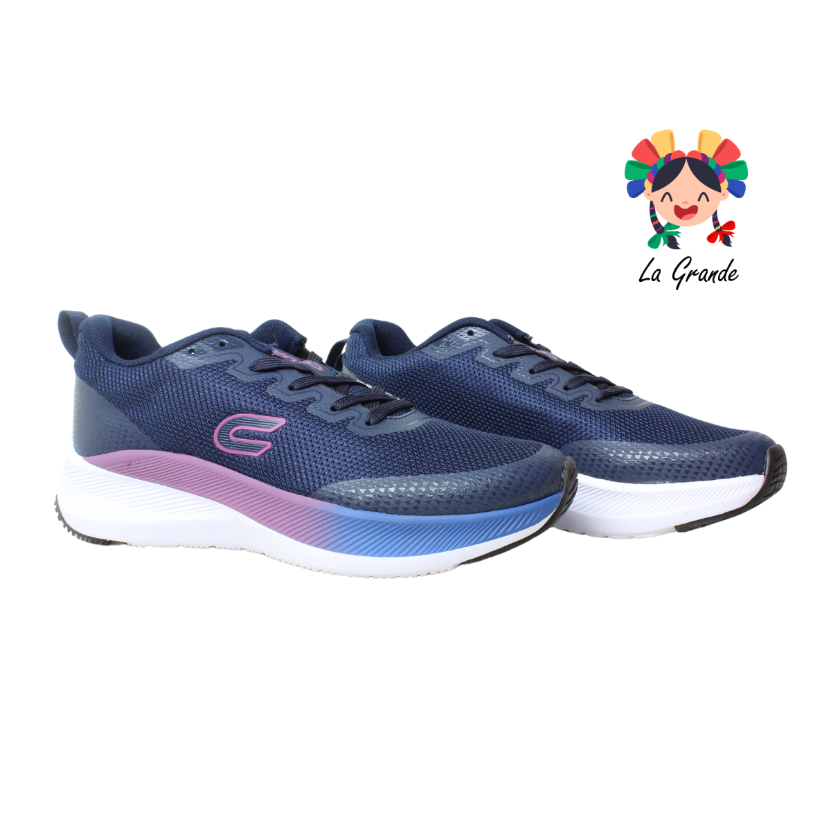 A7908J COURT Marino Morado Tenis Deportivo para Dama