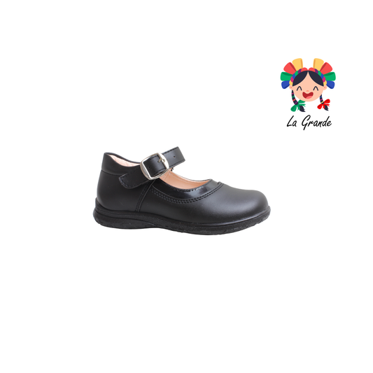 214 DULCE CEREZA Negro Sint Zapato Escolar para Niña
