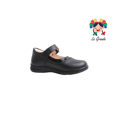 214 DULCE CEREZA Negro Sint Zapato Escolar para Niña
