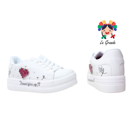 1350 CHAMPS Blanco Fiusha Sint Tenis Casual para Dama
