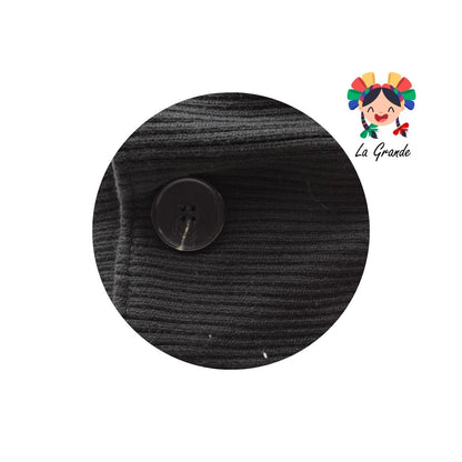 1351 SAO PAULO Negro Textil Bota Larga para Dama