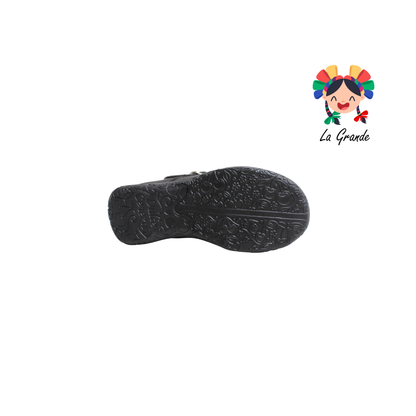 214 DULCE CEREZA Negro Sint Zapato Escolar para Niña