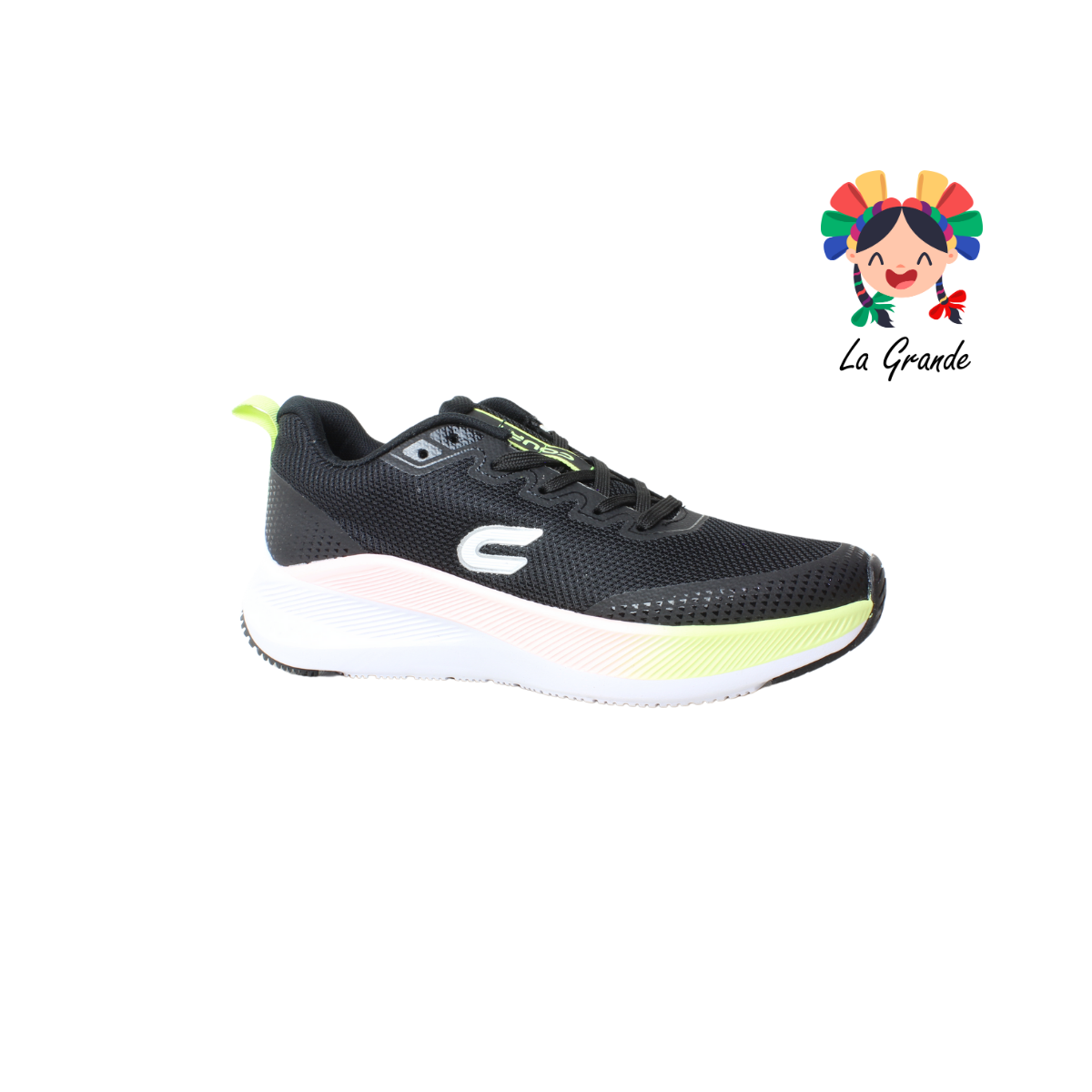 A7908J COURT Negro Lima Tenis Deportivo para Dama