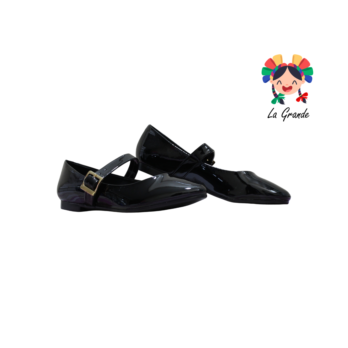 1010 CAPRICHOSA Negro Charol Balerina para Dama
