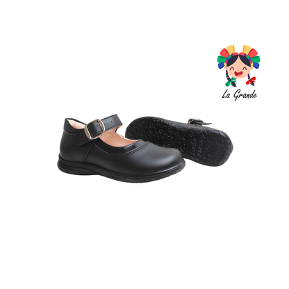 214 DULCE CEREZA Negro Sint Zapato Escolar para Niña