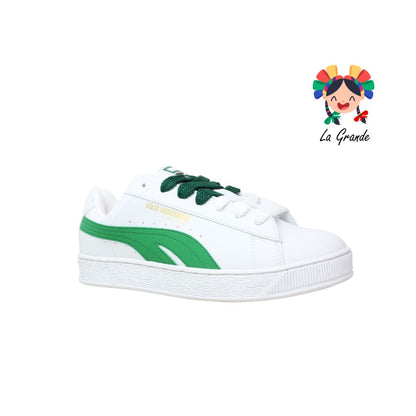 924 ROJO ARANDANO Blanco Verde Tenis Casual para Niño, Niña, Joven y Caballero