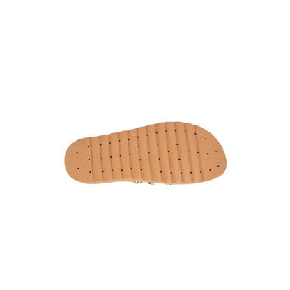 137A VI LINE FASHION Camel Sint Sandalia con Doble Hebilla para Dama
