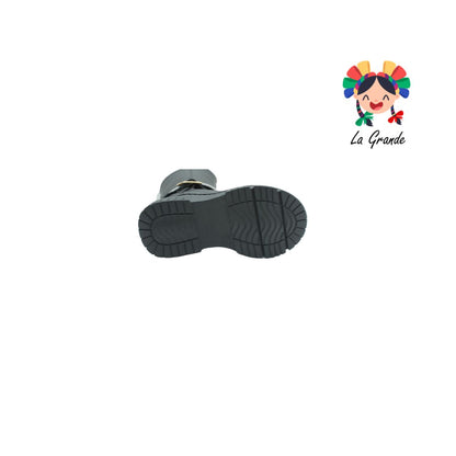 139 ERANDI Negro Sintético Bota Alta para Niña