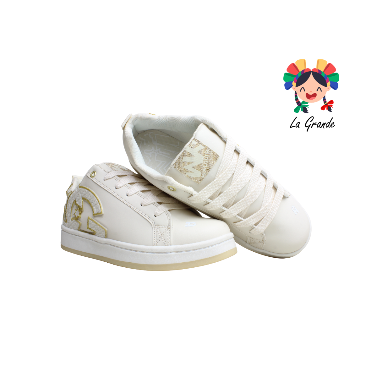 300 WALKQUIR Latte Oro Tenis Casual para Joven