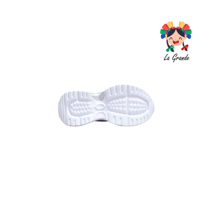 1822 ADIORA Bco Plata Rosa Tenis Deportivo para Niña