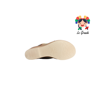 055 ROJO CEREZA Negro Napa Sandalia con Plataforma para Dama