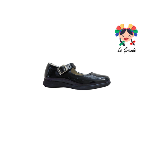 903 DOGI Negro Charol Zapato Escolar para Niña