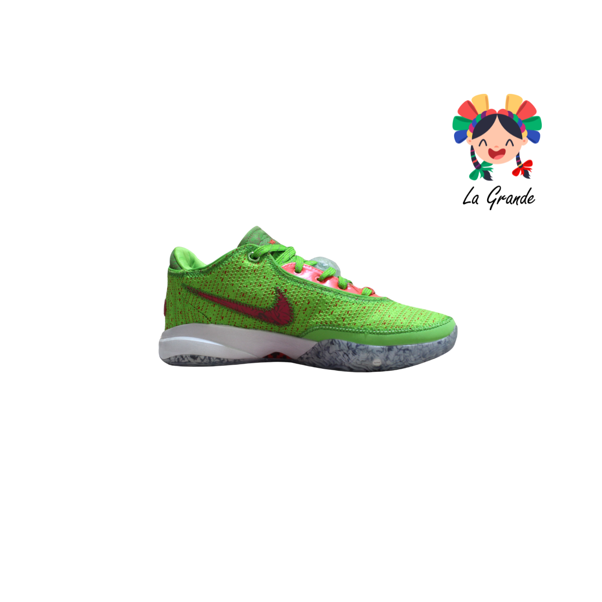 FJ4956 NK Verde Naranja Neon Tenis Importados Original Para Dama Y Joven