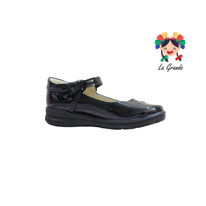 719 WIZZYZ Negro Charol Zapato Escolar para Dama