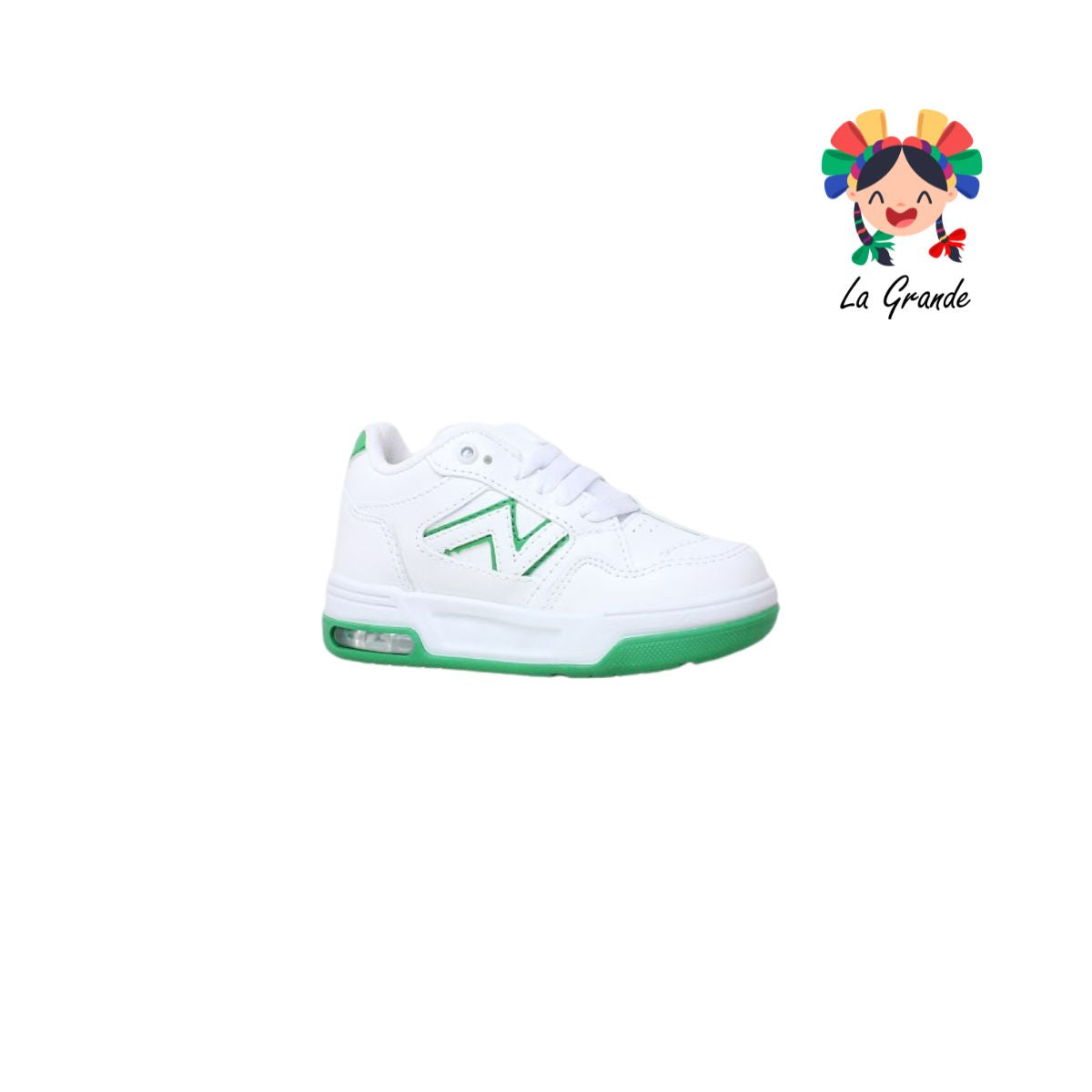 14000 FIRST Blanco Verde Sint Tenis Deportivo con Válvula para Niña y Niño