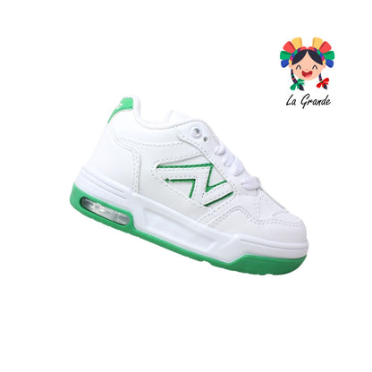 14000 FIRST Blanco Verde Sint Tenis Deportivo con Válvula para Niña y Niño