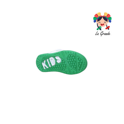 14000 FIRST Blanco Verde Sint Tenis Deportivo con Válvula para Niña y Niño