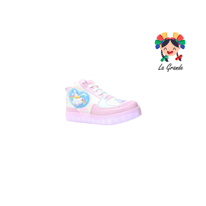 140 ON KIDS Nube Blanco Rosa Sint Tenis Choclo de Luces Led para Niña