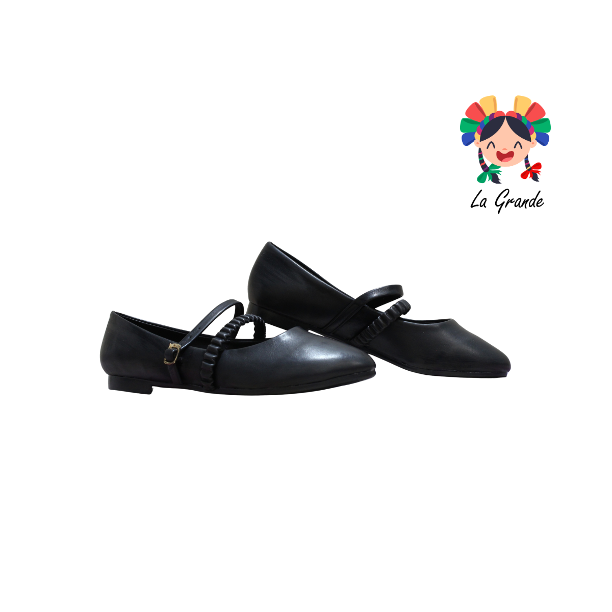 1000 CAPRICHOSA Negro Cabra Balerina para Dama