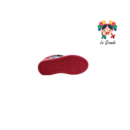 922 Araña Rojo Arándano Ngo Rojo Bco Sint Tenis Casual para Niña y Niño