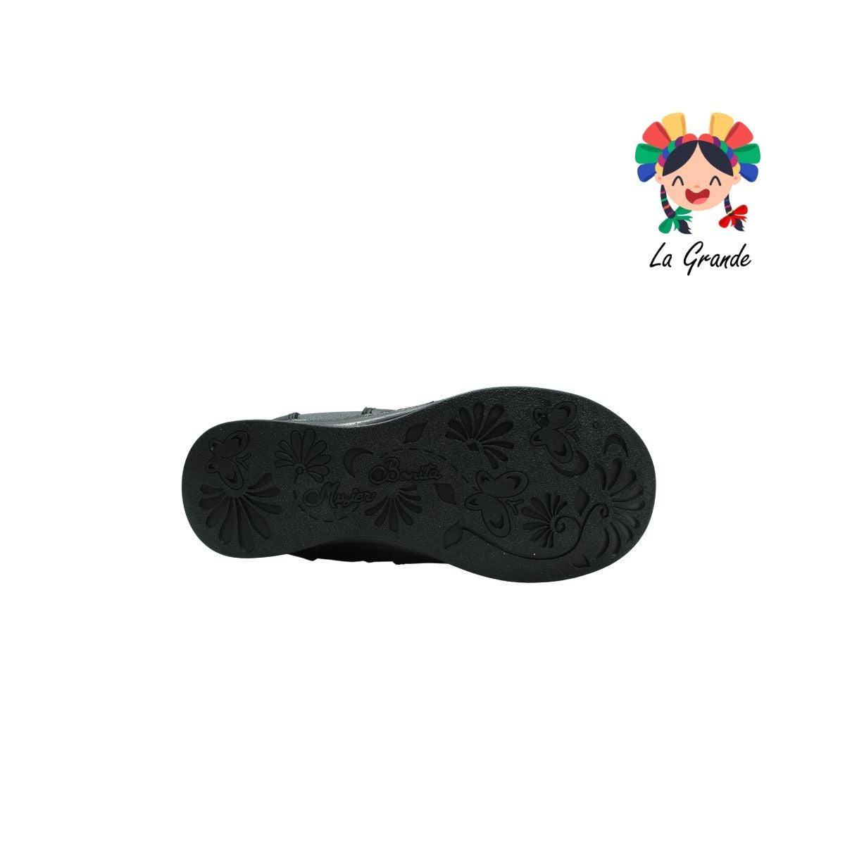 1412 MUJER BONITA Negro Sint Bota Alta para Niña