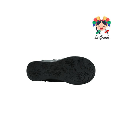 1412 MUJER BONITA Negro Sint Bota Alta para Niña