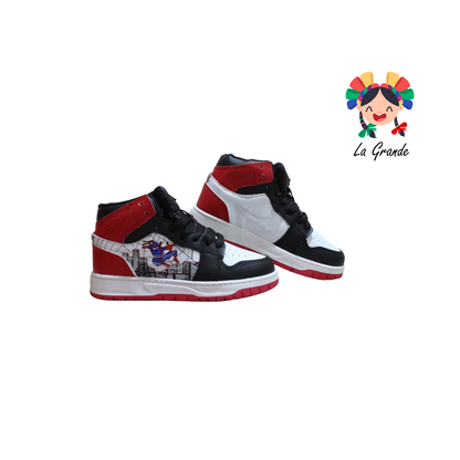 922 Araña Rojo Arándano Ngo Rojo Bco Sint Tenis Casual para Niña y Niño