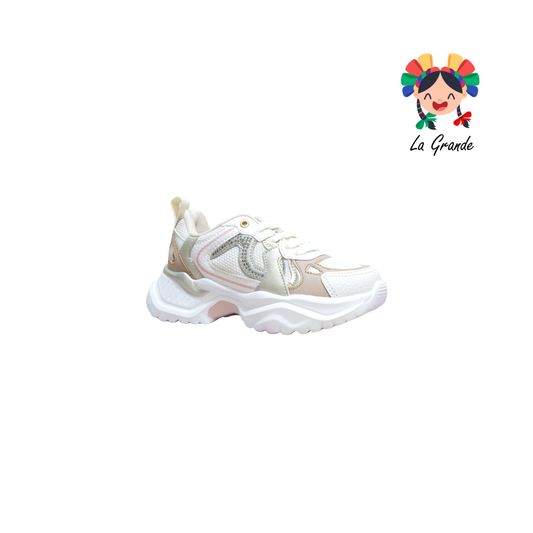 1822 ADIORA Beige Oro Maq Tenis Deportivo para Niña