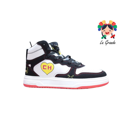 1038232 CHARLY Blanco Negro Tenis Casual para Dama, Joven y Caballero