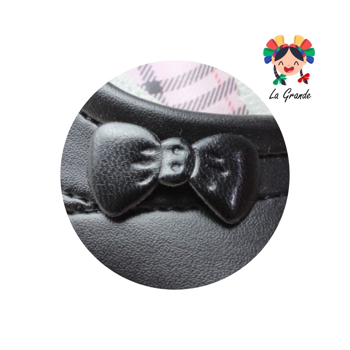 142 GABRIELA Negro Sintético Zapato Escolar con Suela Kity para Niña y Dama