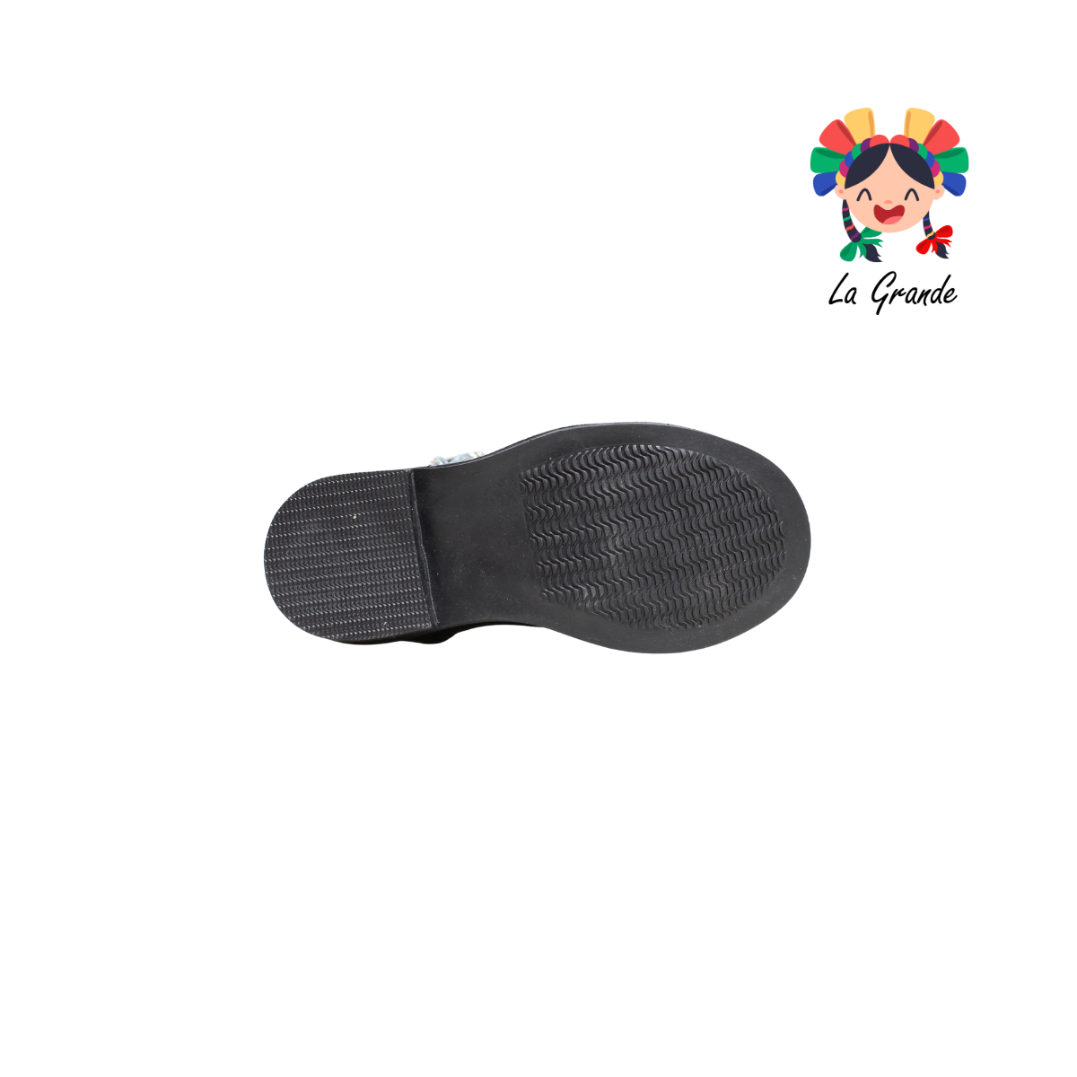 143 WENDY Negro Sintético Bota Alta con Brillos para Niña