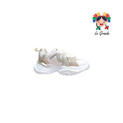 1822 ADIORA Beige Oro Maq Tenis Deportivo para Niña