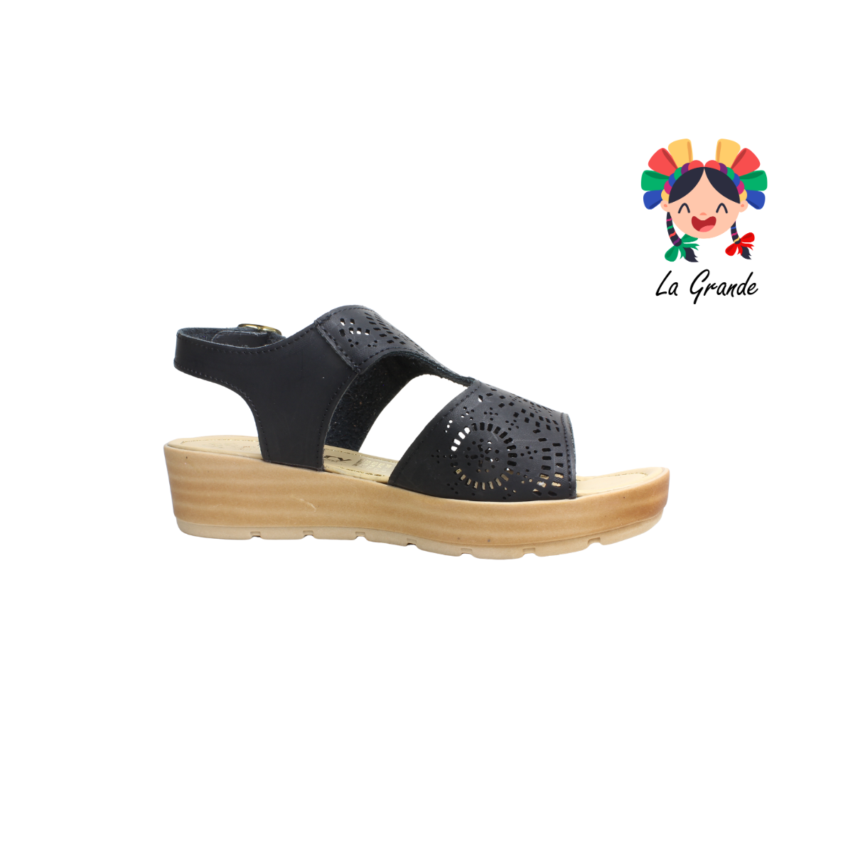 517 LADY MARY Negro Sandalia para Dama