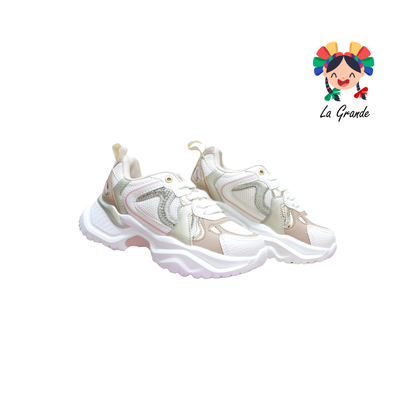 1822 ADIORA Beige Oro Maq Tenis Deportivo para Niña