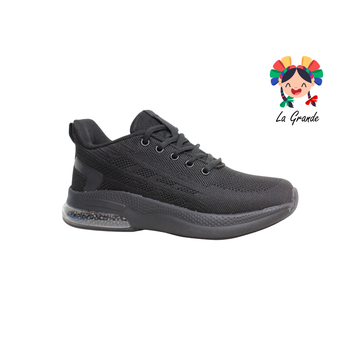 023W JERKO Negro Tenis Deportivo para Dama, Jóven y Caballero