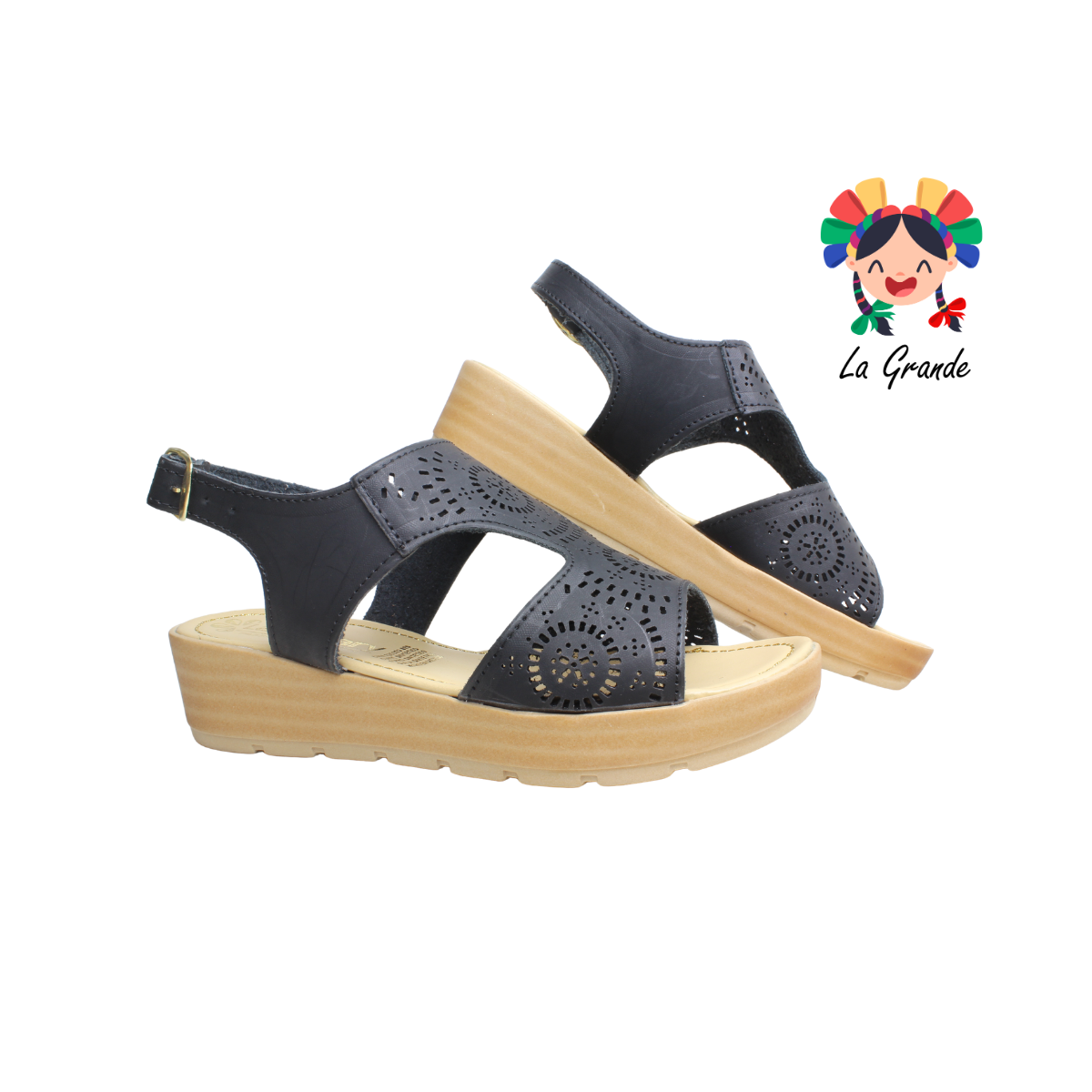 517 LADY MARY Negro Sandalia para Dama
