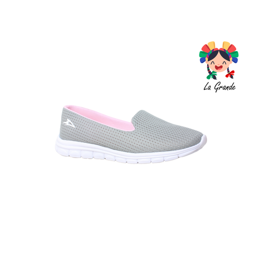800 CARTIAN SPORT Gris Bco Rosa Textil Tenis Casual para Dama