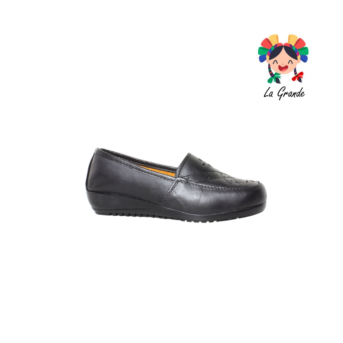 145 AMPARO Negro Piel Zapato Casual para Dama